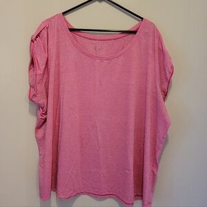 Lane Bryant Pink Short Sleeve Tee